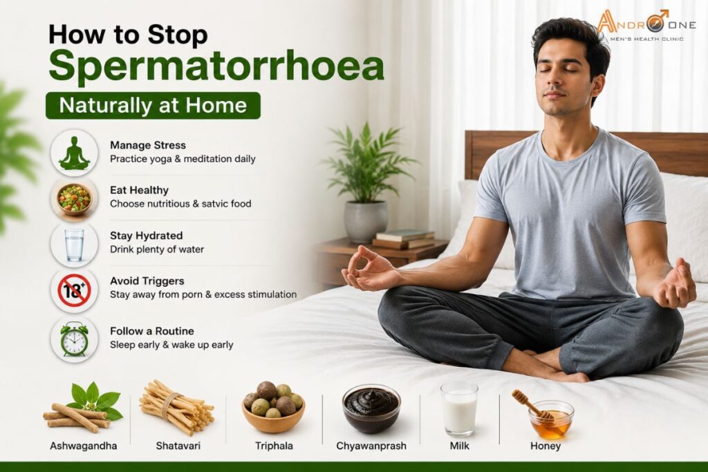 How to stop spermatorrhoea naturally at home?